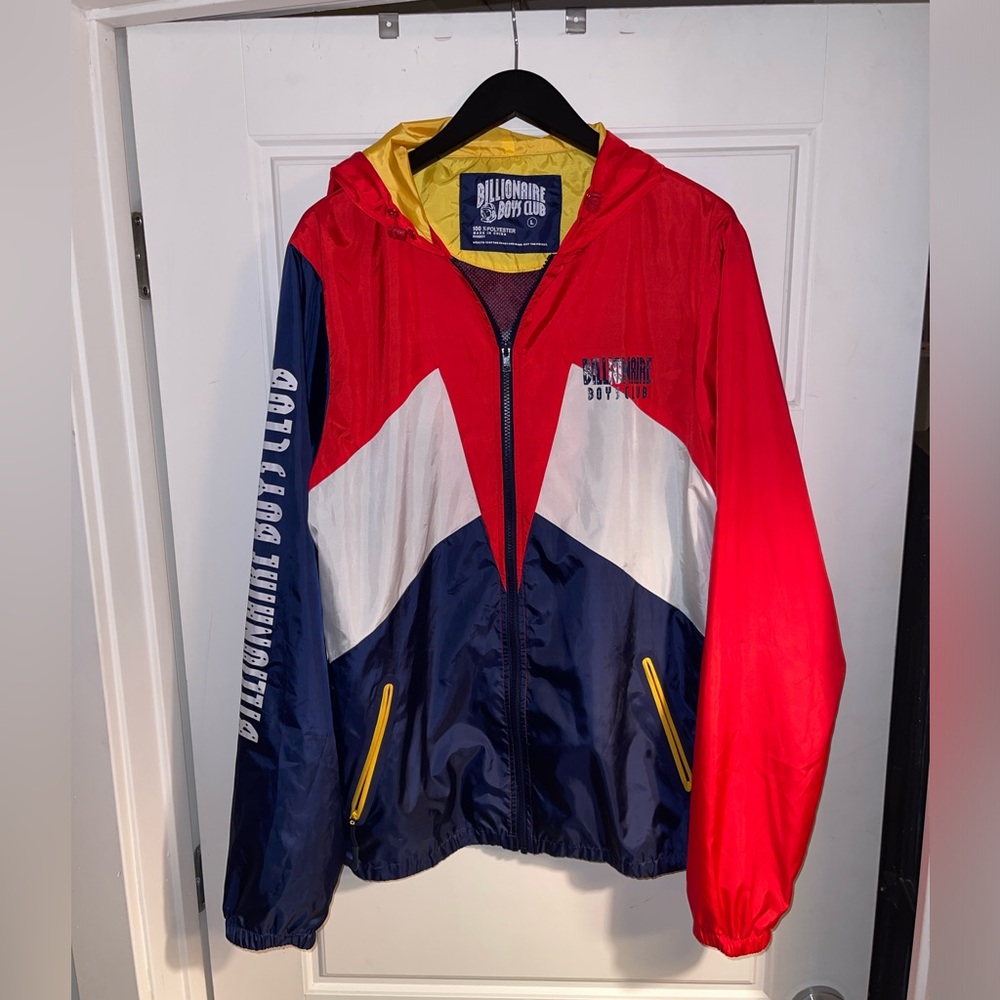 Red, Blue, and Gold Billionaire Boys Club Windbreaker